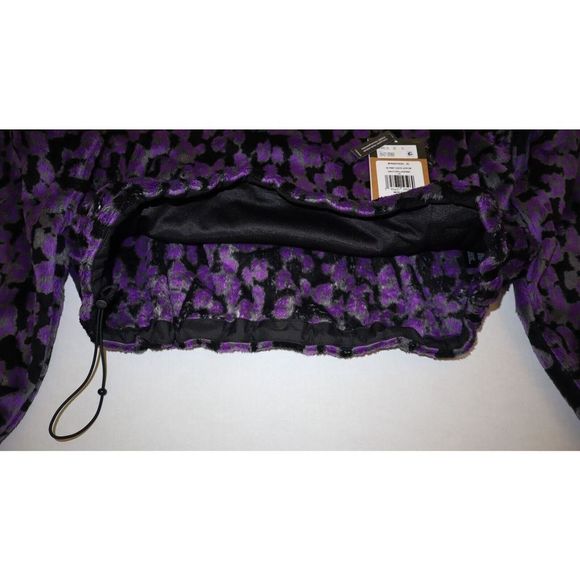 The North Face Women's Sz XL Purple Leopard Print Osito 1/4 Zip Hoodie $119 - Picture 10 of 14